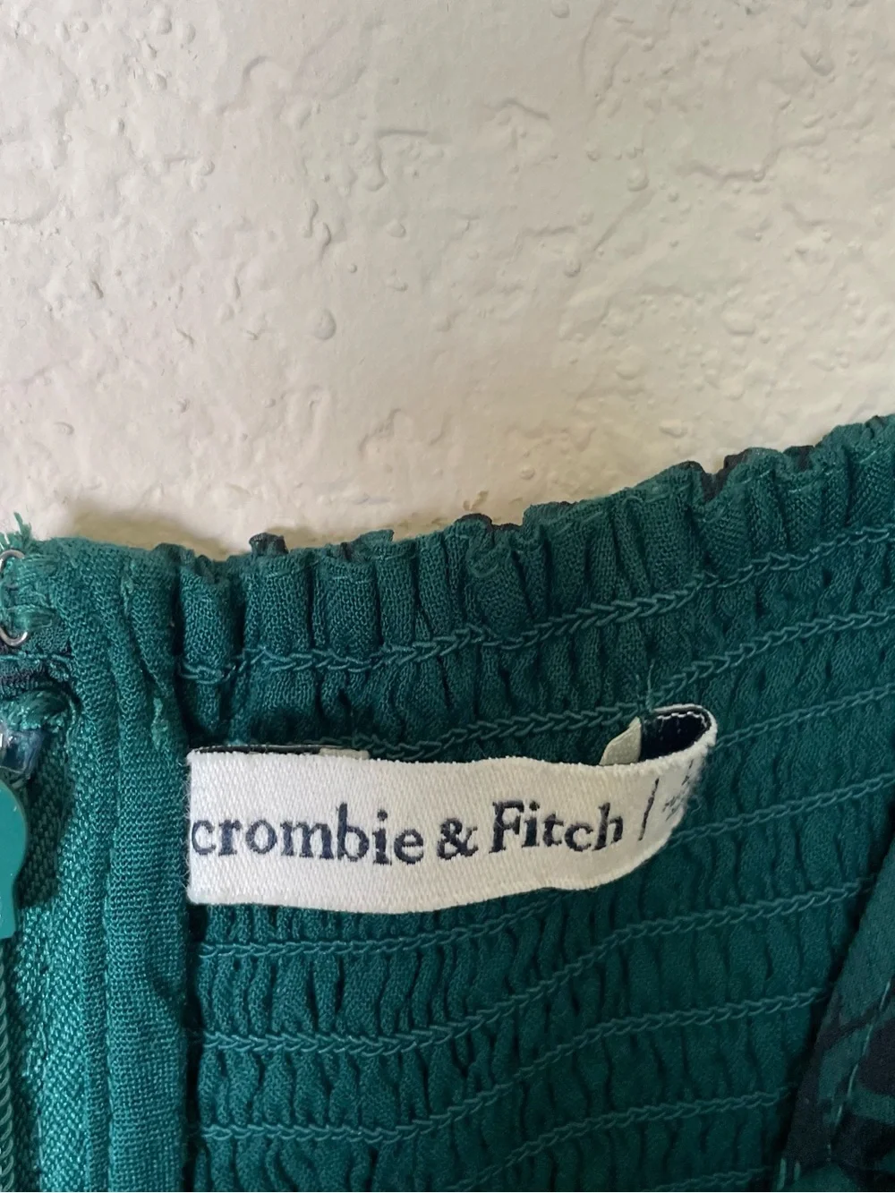 Abercrombie & Fitch Women's Black/Green Maxi Dress- Whimsy Goth